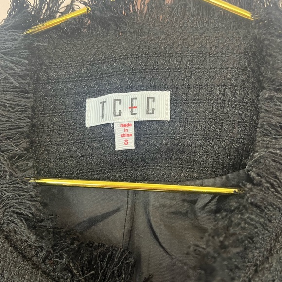 TCEC Black Open Front Blazer Suit Jacket - Picture 2 of 3